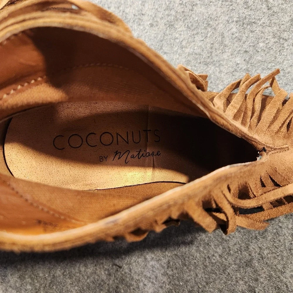 Coconuts By Matisse‎ Boots Womens Size 6 Tan Lombard Fringe Western Booties